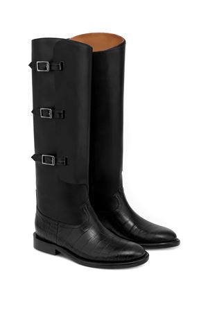 Stivali Montana in pelle di vitello nera PARIS TEXAS | PX1720XCOVTCARBONEBLACK